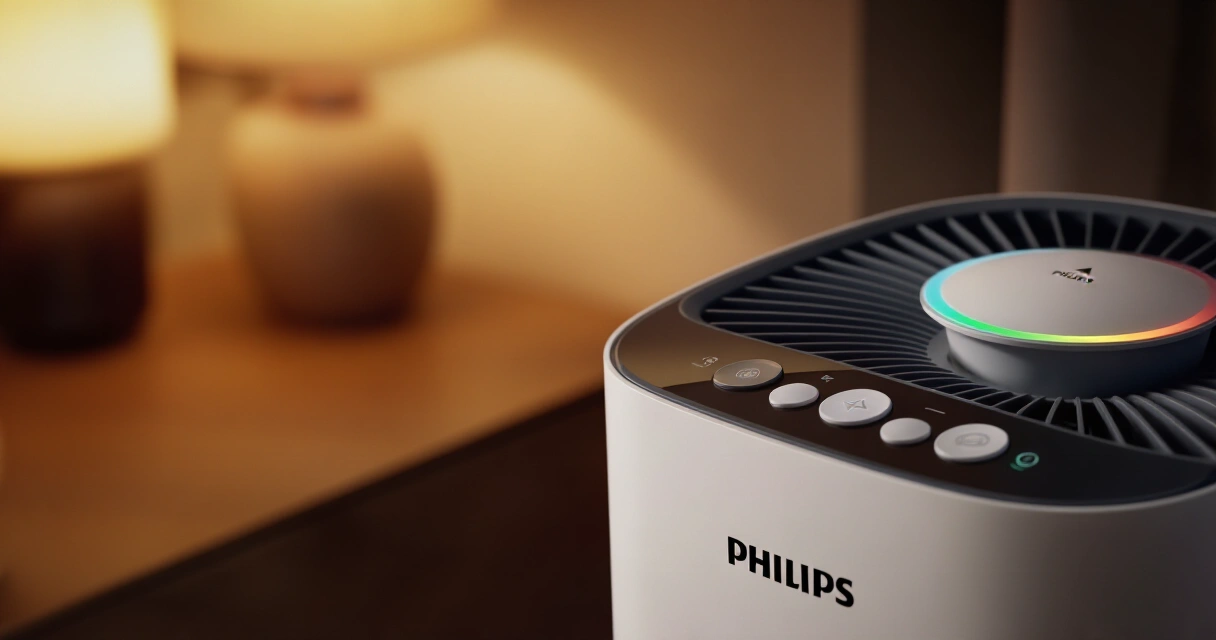 Philips ilmanpuhdistimen ohjausohjauspaneeli ja ilmanlaaturengas