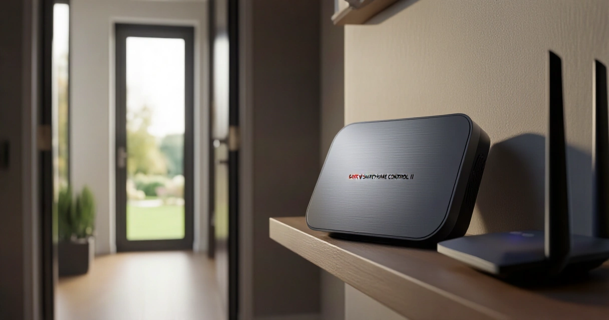 Bosch Smart Home Controller II -keskusyksikkö kodin eteisessä