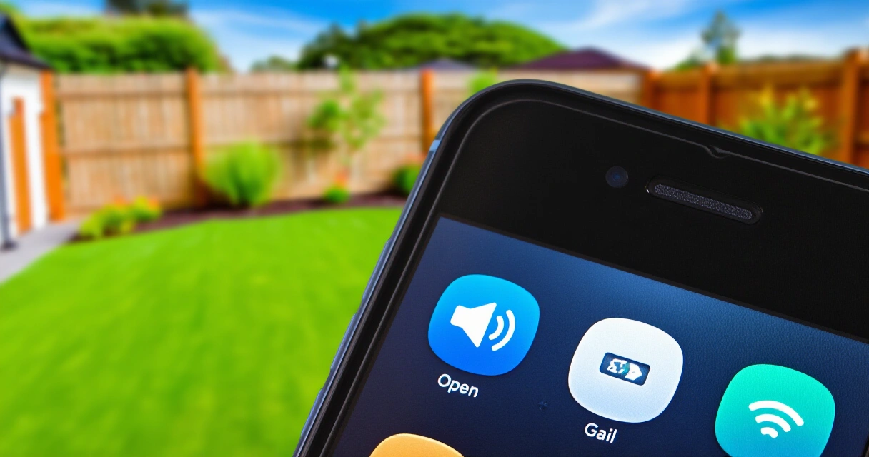 GARDENA smart App -sovelluksen porttiohjausnäkymä älypuhelimella